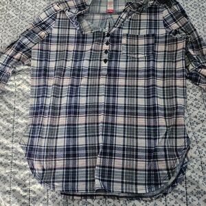 Plaid Button-Up Shirt